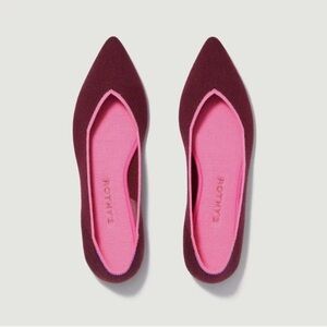 Rothy's Burgundy and Pink Women's Flats